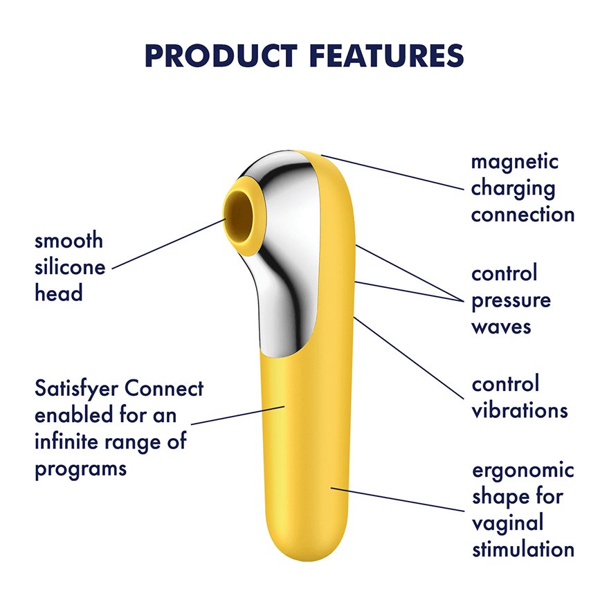 [앱연동] 새티스파이어 듀얼러브 옐로우 Dual Love yellow | Satisfyer